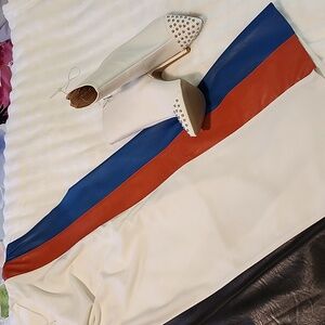 Wild Diva White bootie with silver balls